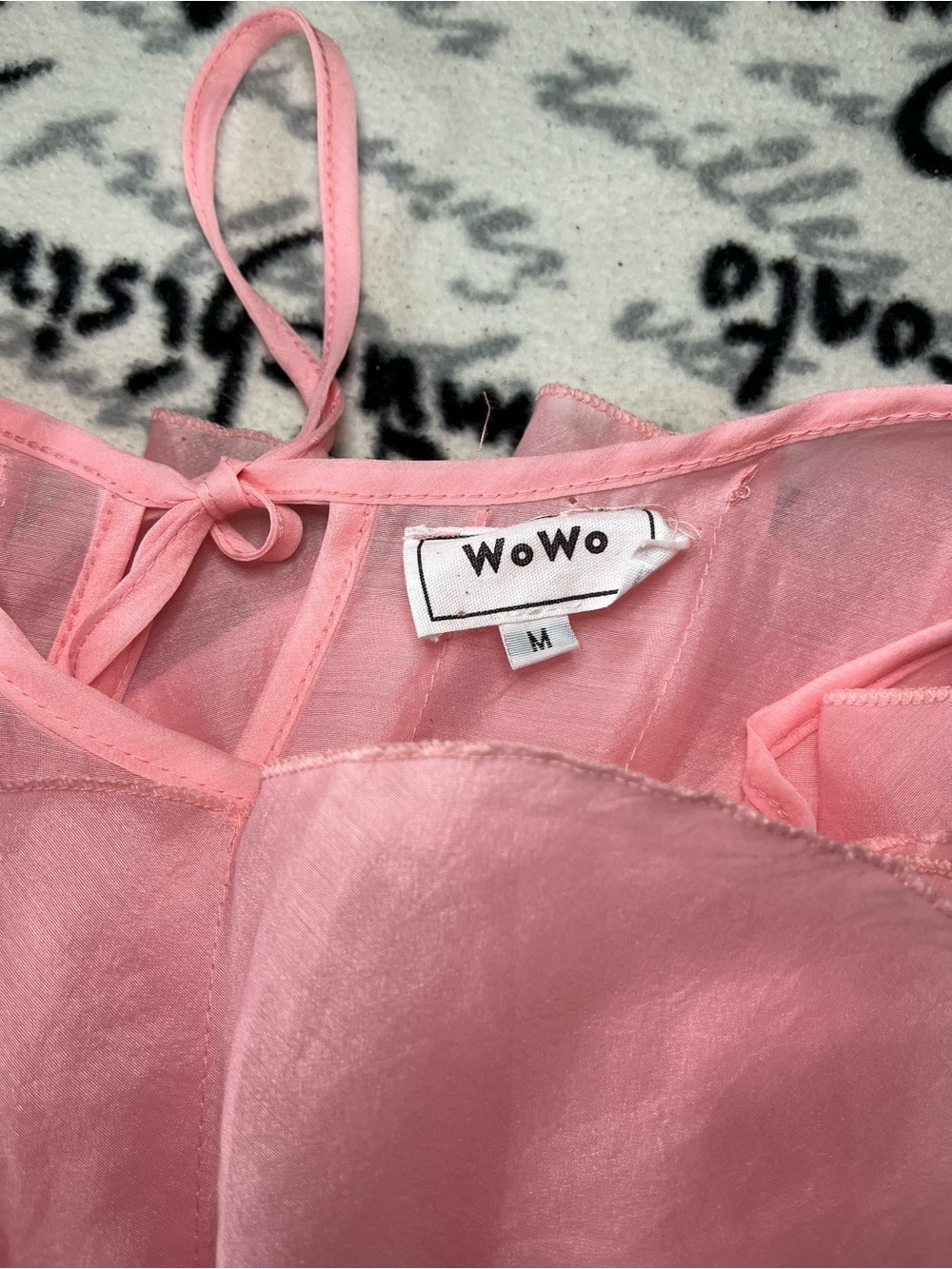WoWo Pink 3D Petal Ruffle Blouse - Picture 4 of 4